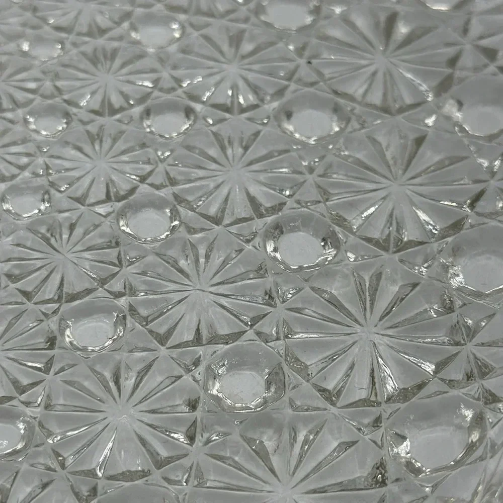 Vintage glass fan-shaped serving or trinket tray